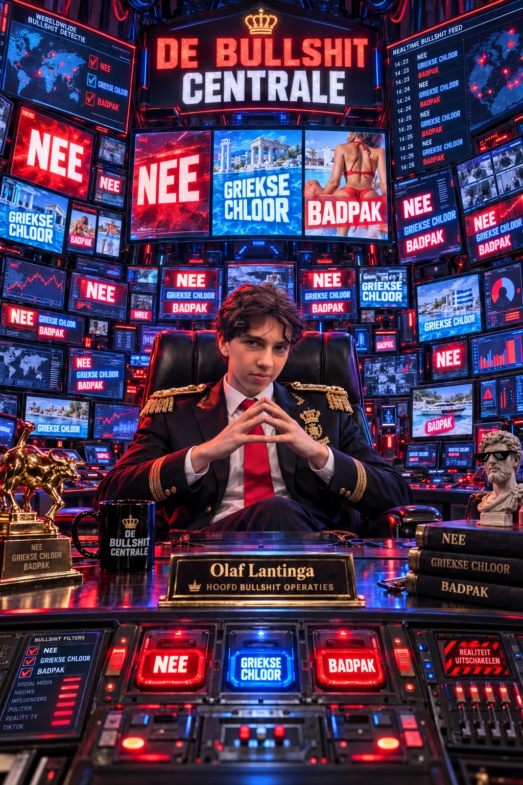 Olaf achter de schermen van de Bullshit Centrale